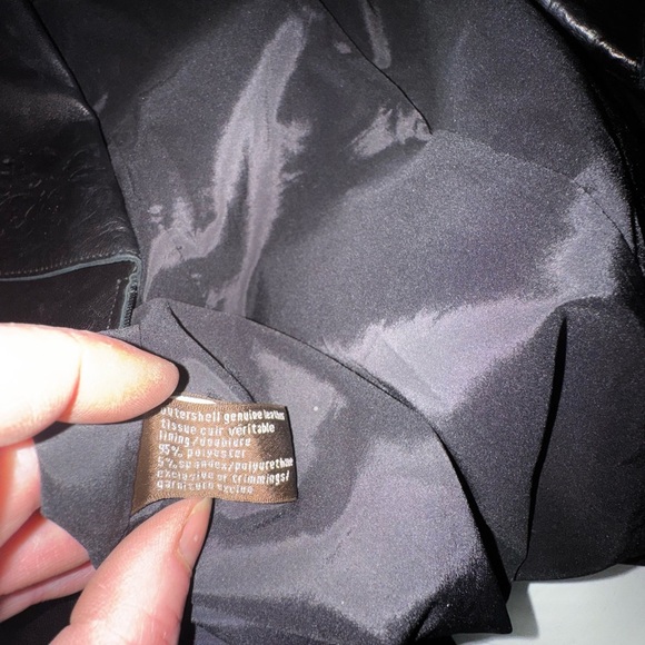 Rare DANIER Leather Embossed Elegant Black shiny Sleek and Elegant - Picture 6 of 9